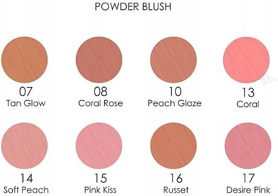 رژ گونه پودری گلدن رز مدل Powder Blush Soft And Silki رنگ Soft Peach شماره 14