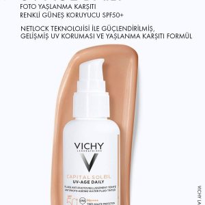 ضد آفتاب رنگی ویشی کاپیتول سوله یو وی ایج Daily SPF50+ حجم ۴۰ میل