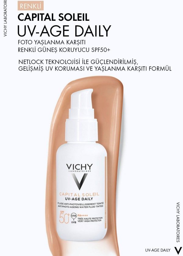 ضد آفتاب رنگی ویشی کاپیتول سوله یو وی ایج Daily SPF50+ حجم ۴۰ میل