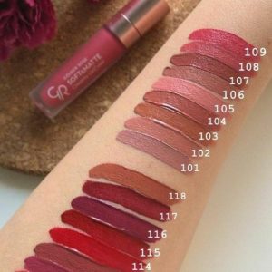 رژ لب مایع مات و کرمی گلدن رز سری Creamy Soft and Matte شماره 102