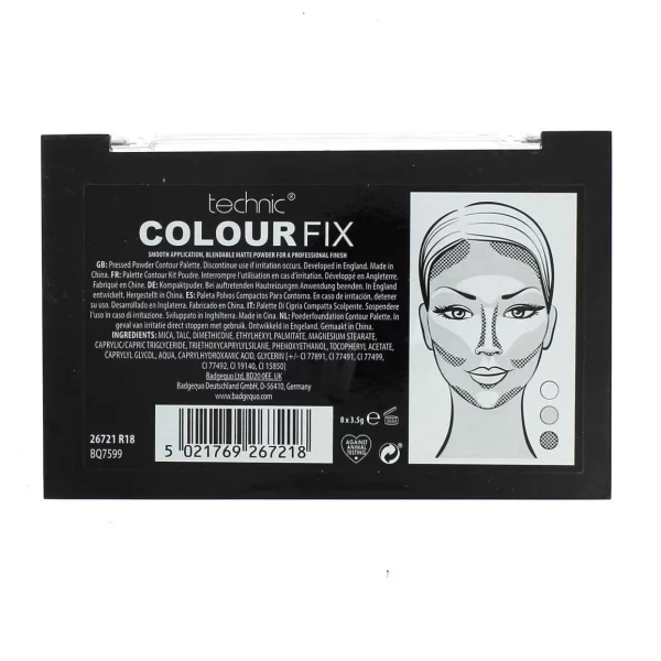 پالت کانتور پودری2 تکنیک مدل Colour Fix Pressed Powder حجم 28گرم