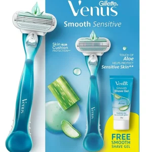 سری یدک ژیلت زنانه ونوس Smooth Sensitive با عصاره آلوئه‌ورا 4 عددی 