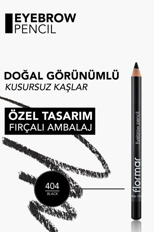 مداد ابرو فلورمار مدل Eyebrow Pencil شماره 404 رنگ Black