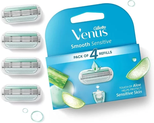 یدک تیغه اصلاح 4‌عددی ونوس ژیلت زنانه مدل Smothe 