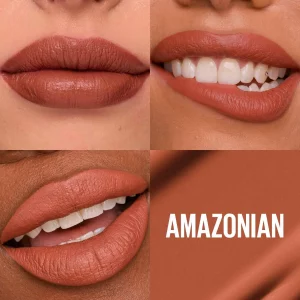 رژلب مایع 70 Amazonian میبلین سوپر استی مات اینک حجم 5 میلی‌لیتر 
