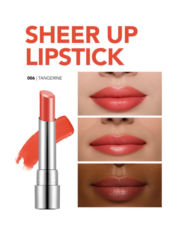 رژ لب جامد فلورمار مدل SHEER UP رنگ TANGERINE شماره 006