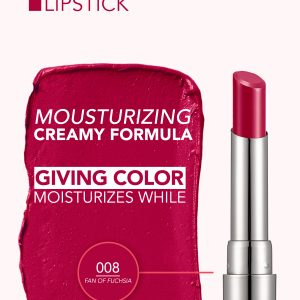 رژ لب جامد فلورمار مدل SHEER UP رنگ FAN OF FUCHSIA شماره 008
