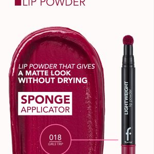 رژ لب پد دار فلورمار مدل LIP POWDER شماره 18 رنگ GIRLS TRIP