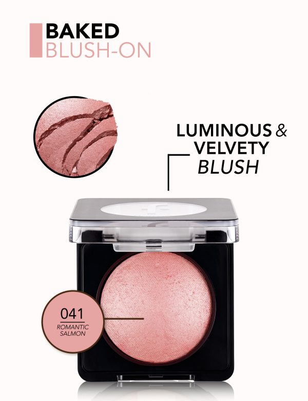 رژگونه پخته فلورمار مدل Baked Blush-On شماره 041 رنگ Romantic Salmon