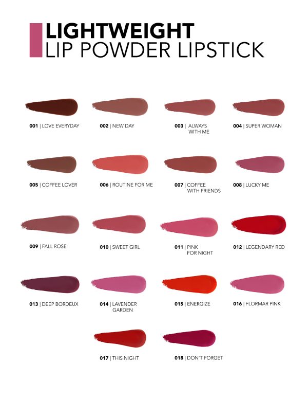 رژ لب فلورمار مدل Lightweight Lip Powder Lipstick شماره 005 رنگ Coffee Lover