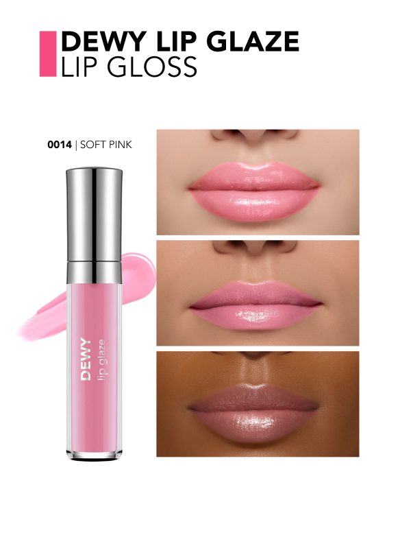 برق لب درخشان فلورمار مدل Dewy Lip Glaze رنگ 014 Soft Pink
