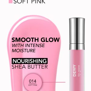 برق لب درخشان فلورمار مدل Dewy Lip Glaze رنگ 014 Soft Pink