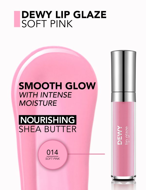 برق لب درخشان فلورمار مدل Dewy Lip Glaze رنگ 014 Soft Pink
