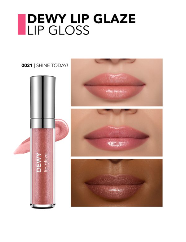 برق لب درخشان فلورمار مدل Dewy Lip Glaze شماره 021 رنگ Shine Today