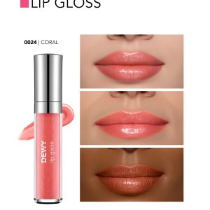 برق لب فلورمار مدل Dewy Lip Glaze شماره 024 رنگ Coral