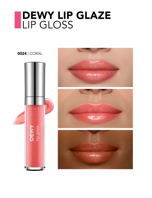 برق لب فلورمار مدل Dewy Lip Glaze شماره 024 رنگ Coral