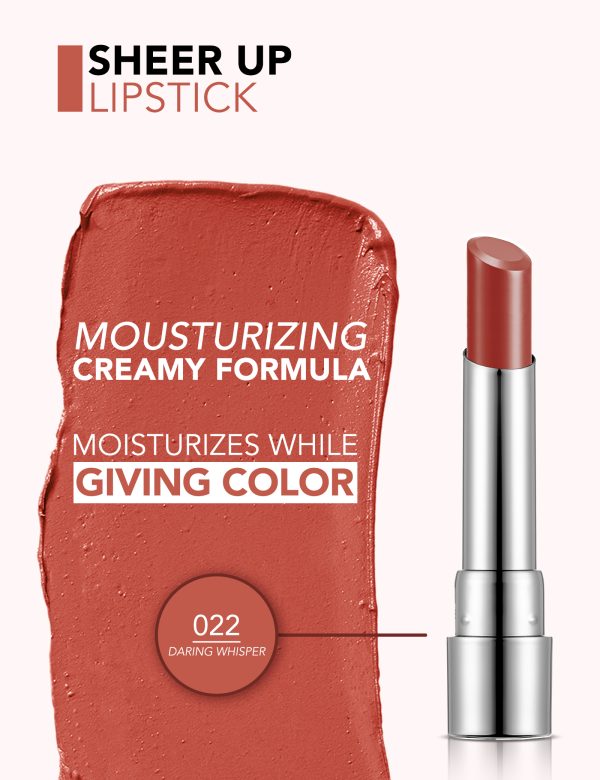رژلب فلورمار مدل Sheer Up شماره 022 رنگ Daring Whisper