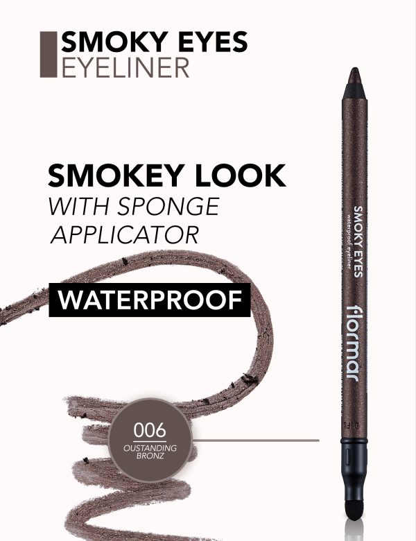 مداد چشم ضدآب فلورمار Smoky Eyes شماره 006 برنز درخشان