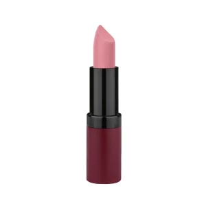 رژ لب جامد مات گلدن رز مدل VELVET شماره 10 رنگ کالباسی روشن