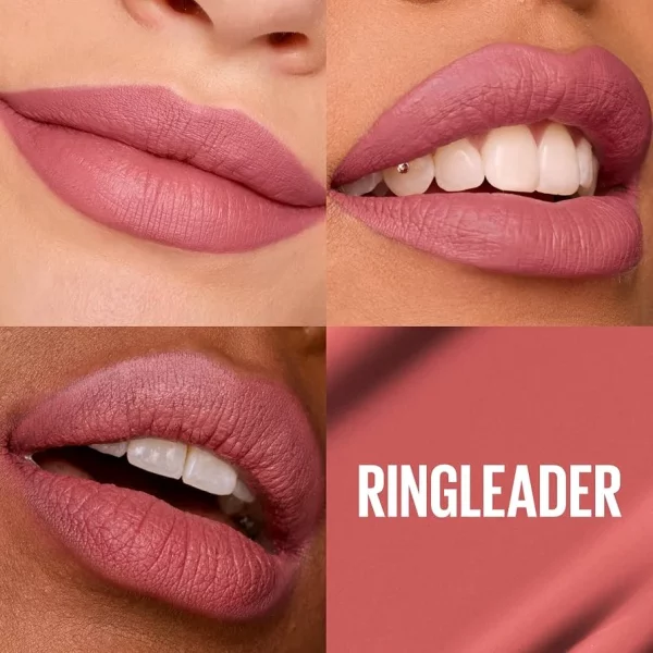 رژلب‌مایع 175 Ringleader میبلین سوپر استی مات اینک حجم 5 میلی‌لیتر