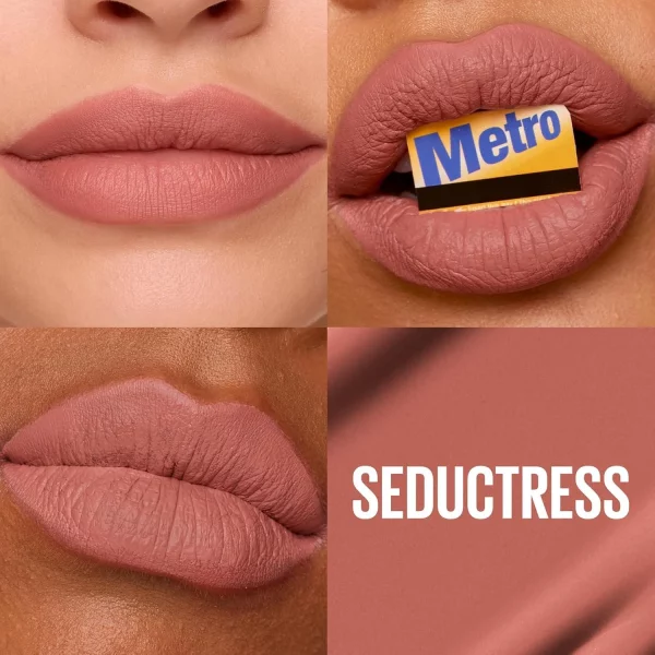 رژلب‌مایع 65 Seductress میبلین سوپر استی مات اینک حجم 5 میلی‌لیتر 