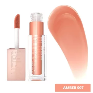 برق‌لب 007 Amber میبلین لیفتر گلاس آبرسان و حجم‌دهنده حجم 5.4 میلی‌لیتر 