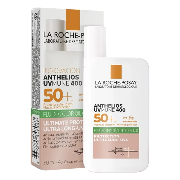 ضد آفتاب رنگی لاراش پوزای مدل اکلیار کنترل کننده چربی SPF50 حجم 50میل