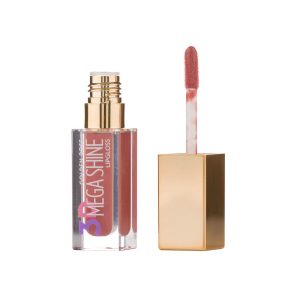 برق لب مایع براق گلدن رز مدل 3D MEGA SHINE شماره 107 رنگ کالباسی