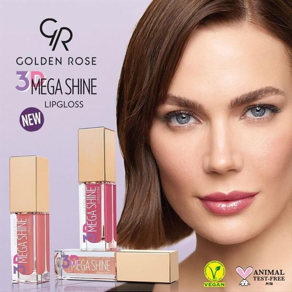 برق لب گلدن رز مدل 3D Mega Shine شماره 106