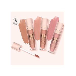 رژ لب مایع و مات گلدن رز سری Nude Look شماره 2 رنگ Peachy Nude