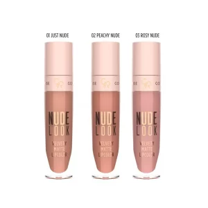 رژ لب مایع و مات گلدن رز سری Nude Look شماره 2 رنگ Peachy Nude