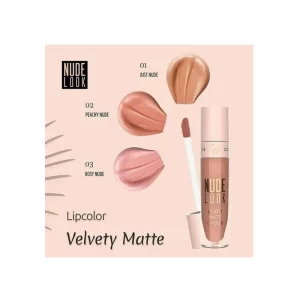 رژ لب مایع و مات گلدن رز سری Nude Look شماره 2 رنگ Peachy Nude