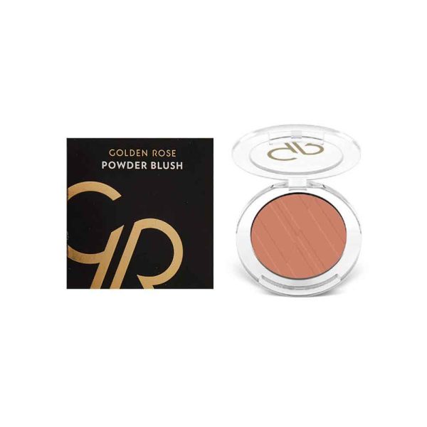 رژ گونه پودری گلدن رز مدل Powder Blush Soft And Silki رنگ Peach Glaze شماره 10