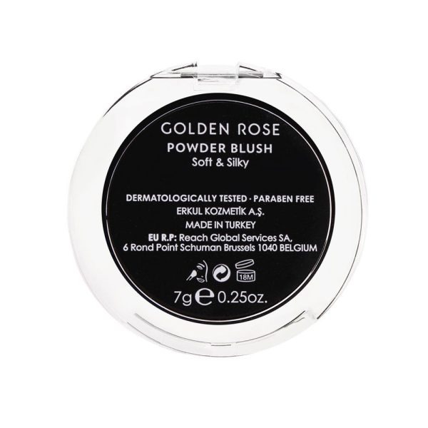 رژ گونه پودری گلدن رز مدل Powder Blush Soft And Silki رنگ Peach Glaze شماره 10
