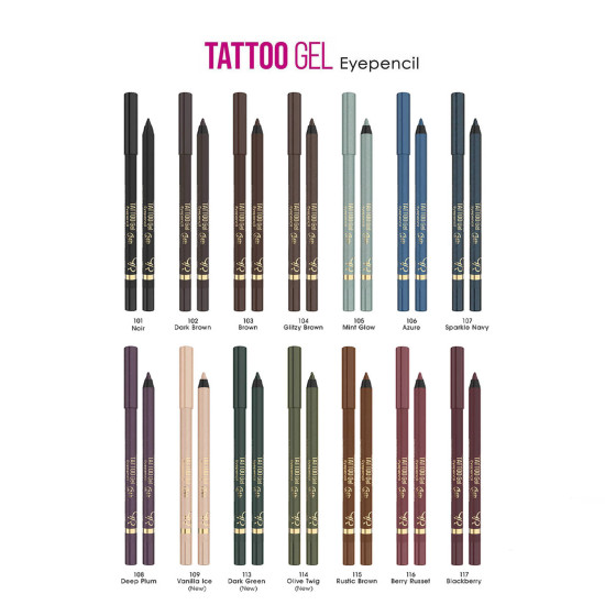 مداد چشم ژلی ضد آب گلدن رز مدل TATTOO Gel شماره 116 Berry Russet