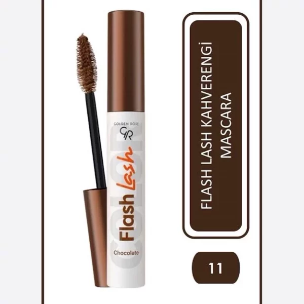 ریمل رنگی گلدن رز مدل FLASH LASH رنگ CHOCOLATE