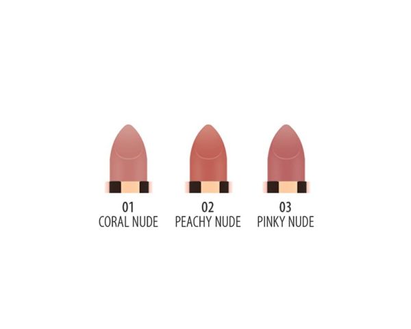 رژ لب جامد و مات گلدن رز Golden Rose سری Nude Look شماره 2 رنگ Peachy Nude
