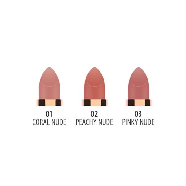 رژ لب جامد و مات گلدن رز سری Nude Look شماره 1 رنگ Coral Nude