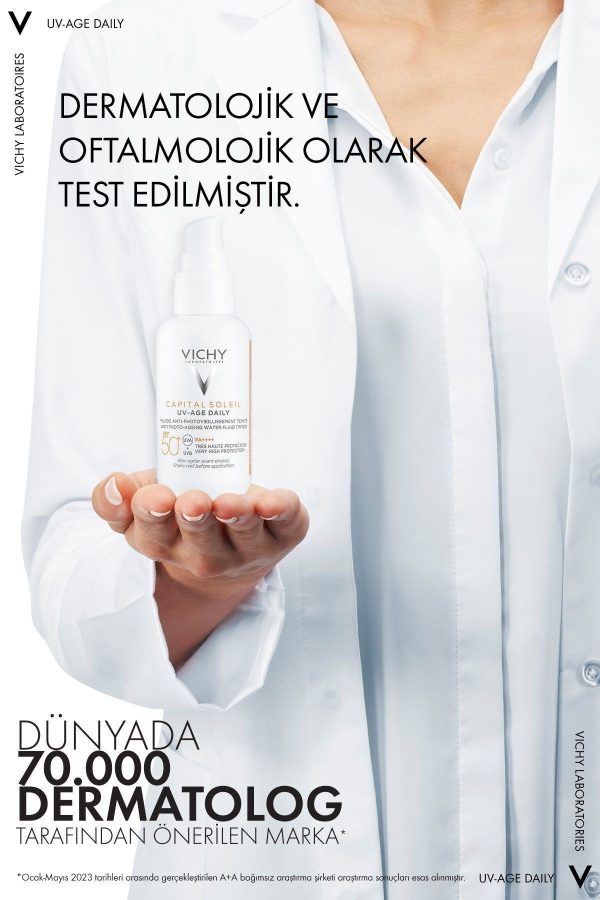 ضد آفتاب رنگی ویشی کاپیتول سوله یو وی ایج Daily SPF50+ حجم ۴۰ میل