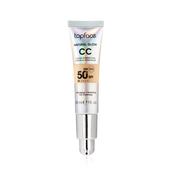 سی‌سی‌کرم و کانسیلر 01‌ تاپ‌فیس رنگ Cool Beige حاوی spf50 حجم 40 میل