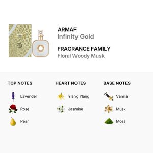 ادوپرفیوم زنانه آرماف مدل Infinity Gold حجم 105میل