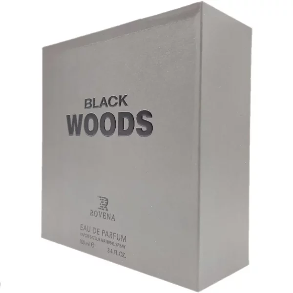 ادوپرفیوم بلک وود روونا مردانه مدل black woods با رایحه تلخ حجم 30میل 