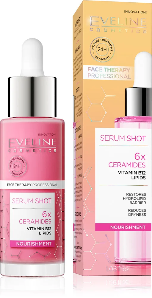 سرم ۶ سرامید اولاین Eveline Cosmetics Shot Serum  حجم 30میل 