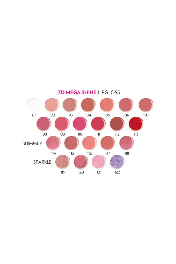 برق لب گلدن رز مدل 3D Mega Shine شماره 117