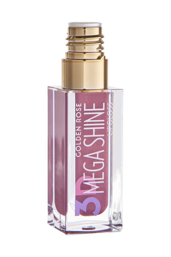 برق لب  گلدن رز مدل 3D MEGA SHINE سری SHIMMER شماره 118 رنگ صورتی بنفش