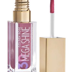 برق لب  گلدن رز مدل 3D MEGA SHINE سری SHIMMER شماره 118 رنگ صورتی بنفش