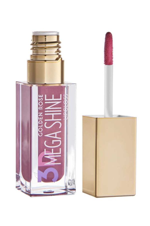 برق لب  گلدن رز مدل 3D MEGA SHINE سری SHIMMER شماره 118 رنگ صورتی بنفش