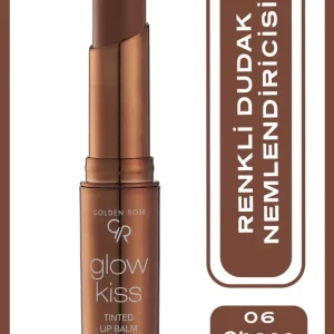 بالم لب رنگی گلدن رز مدل GLOW KISS شماره 06 رنگ CHOCO CAKE