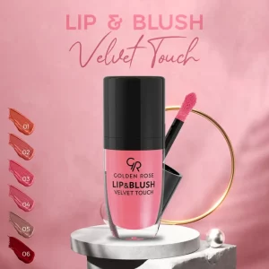 رژ لب و گونه گلدن رز مدل Velvet Touch شماره 02 مرجانی