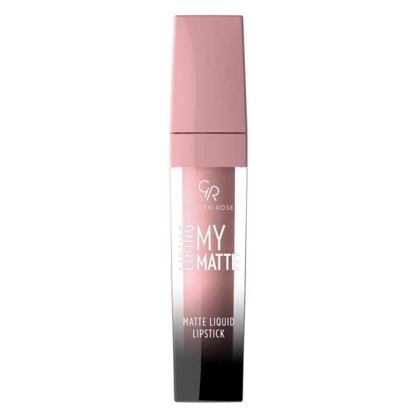 رژ لب مایع مات گلدن رز مدل LIPING MY MATTE شماره 01